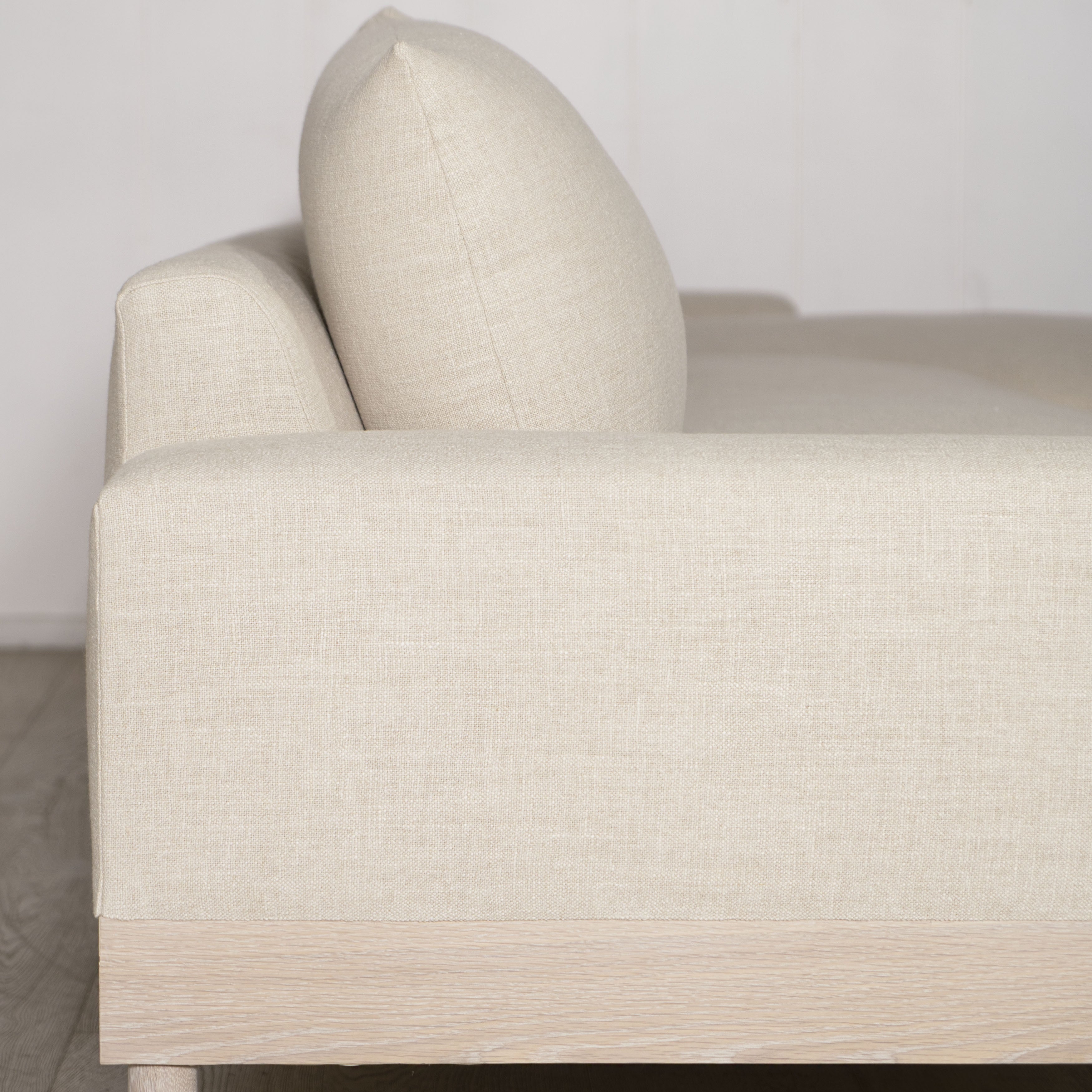 As Shown: in Belgian Oatmeal, Mint White Super White finish.