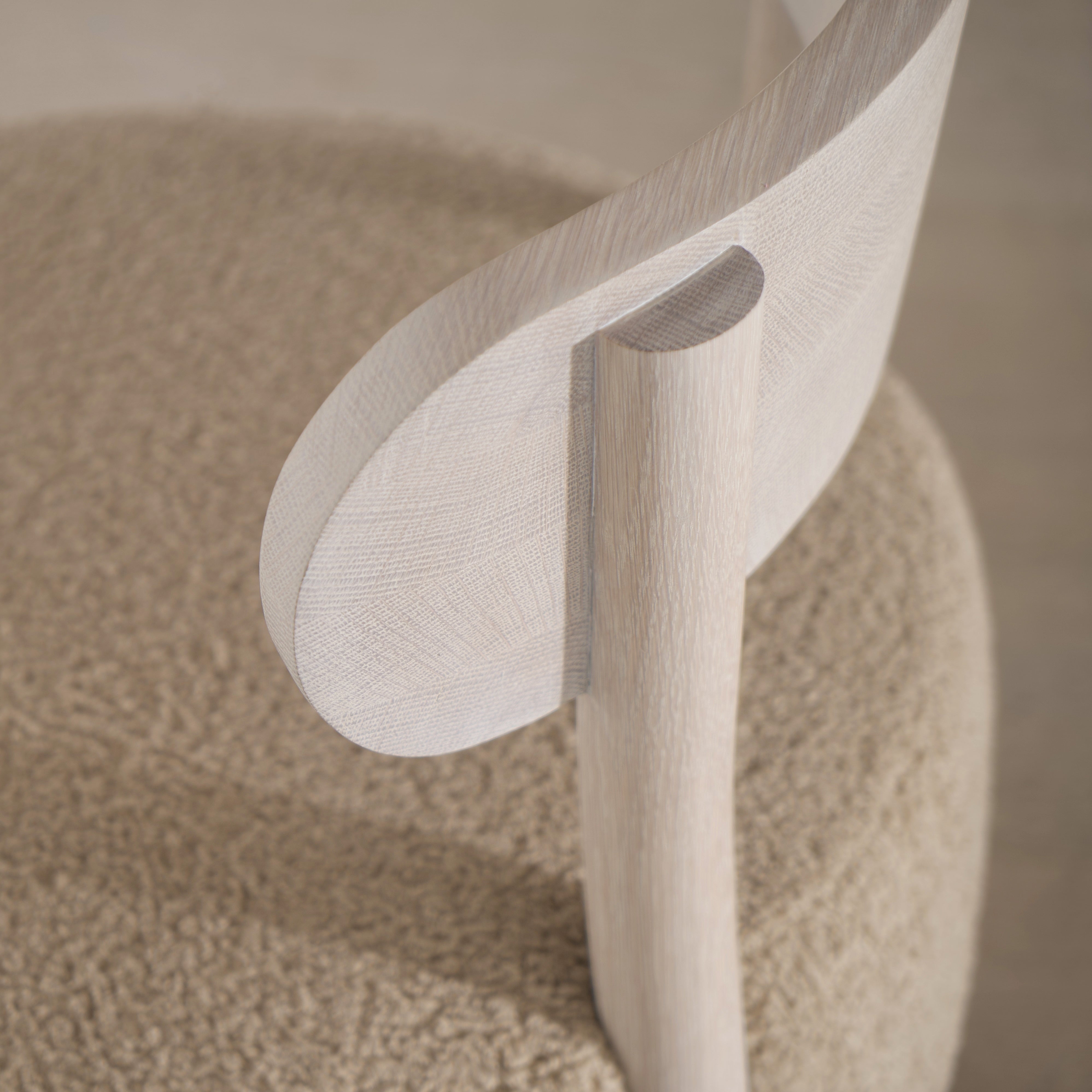 As Shown: in Sheepskin Toast. Oak finished in Nordic White Super White Double.