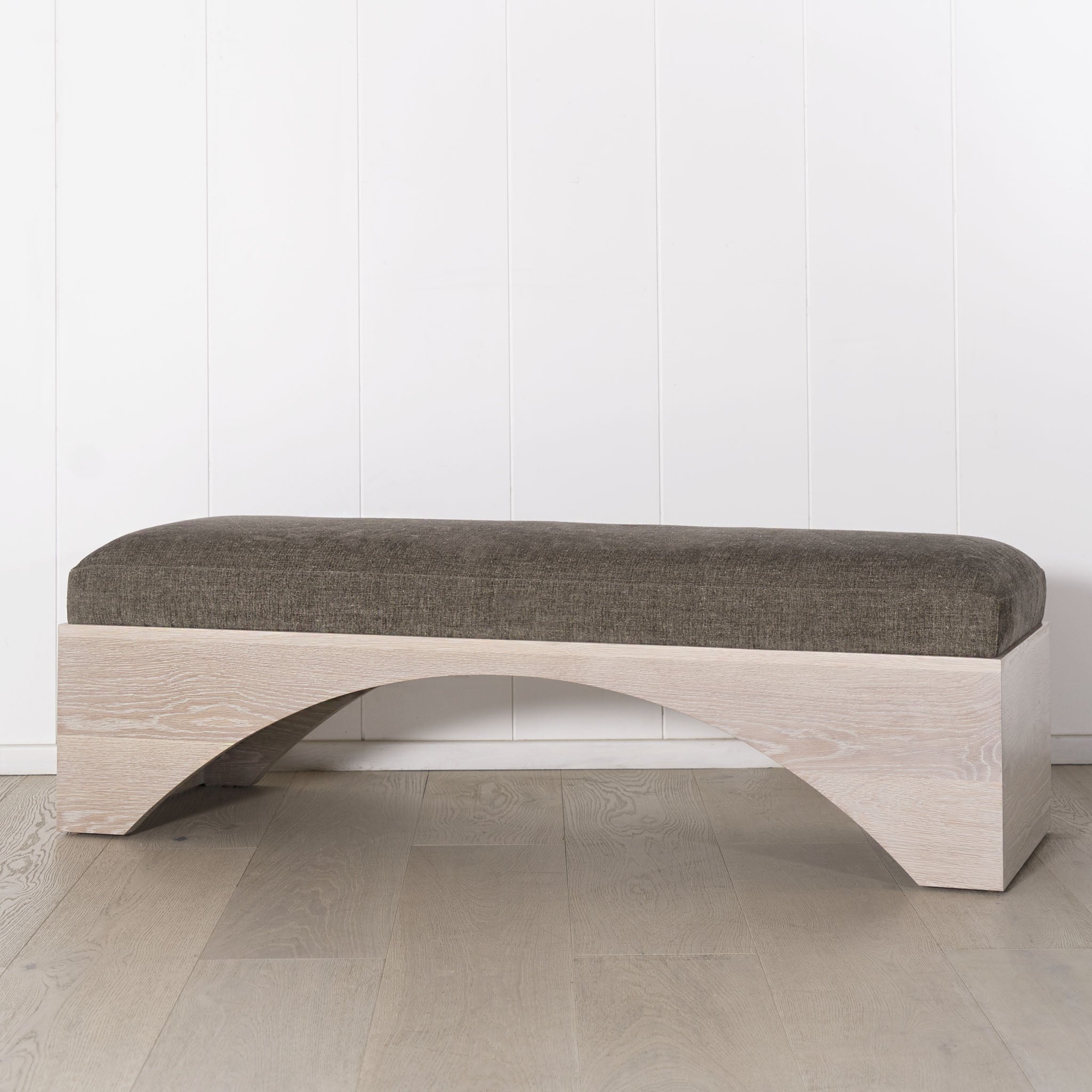 As Shown: in Bellamy Stone, oak finished in Mint White Super White.