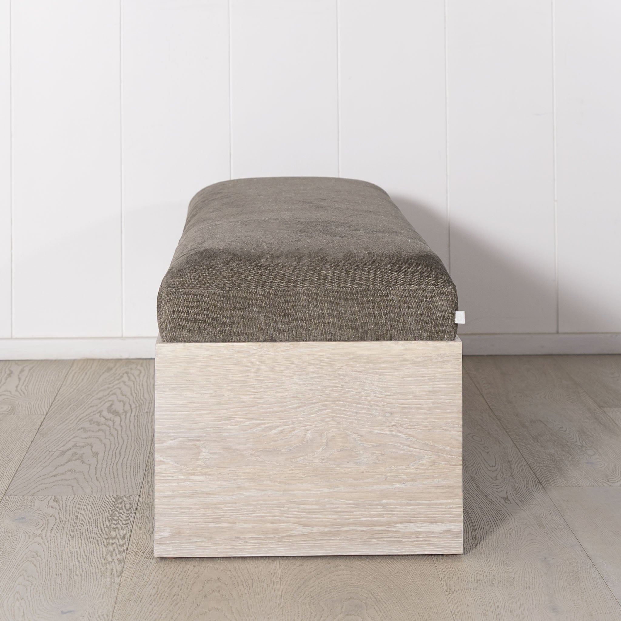 As Shown: in Bellamy Stone, oak finished in Mint White Super White.