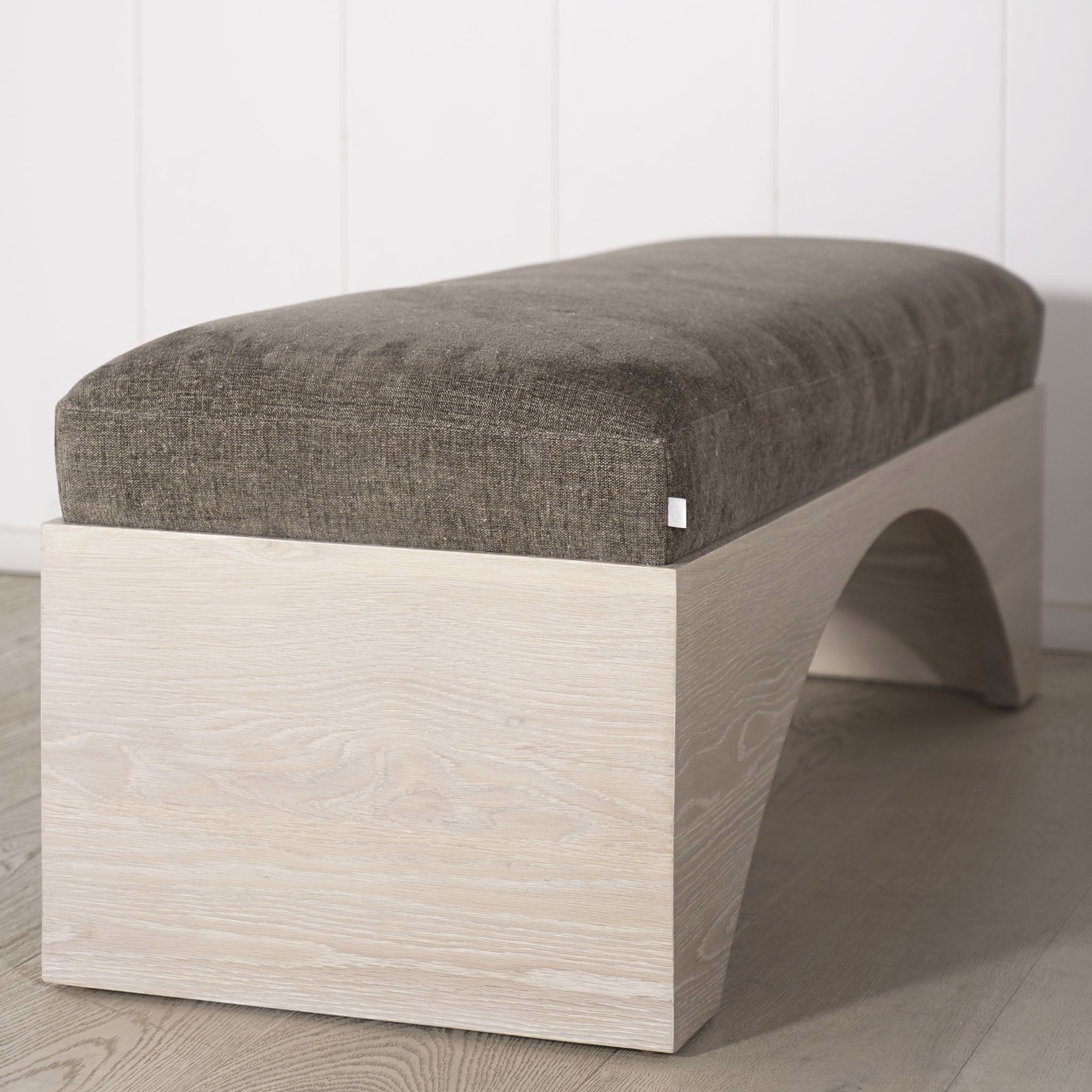 As Shown: in Bellamy Stone, oak finished in Mint White Super White.