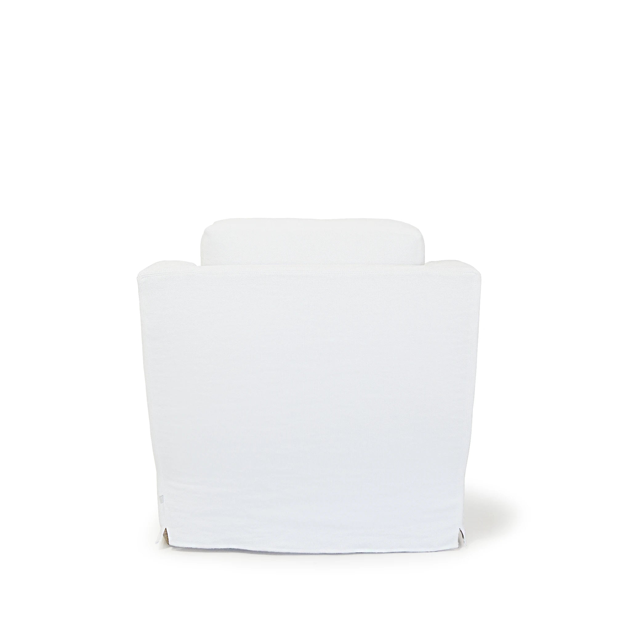 As Shown: Swivel, in Slipcovered Frame White fabric