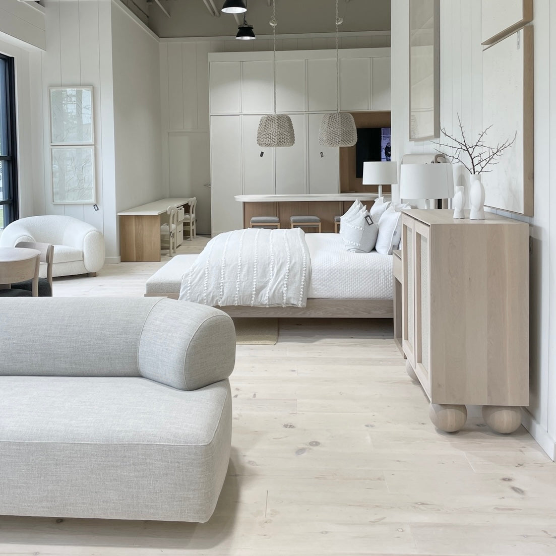 As Shown: in Mint White Super White with Gaspar painted cane.