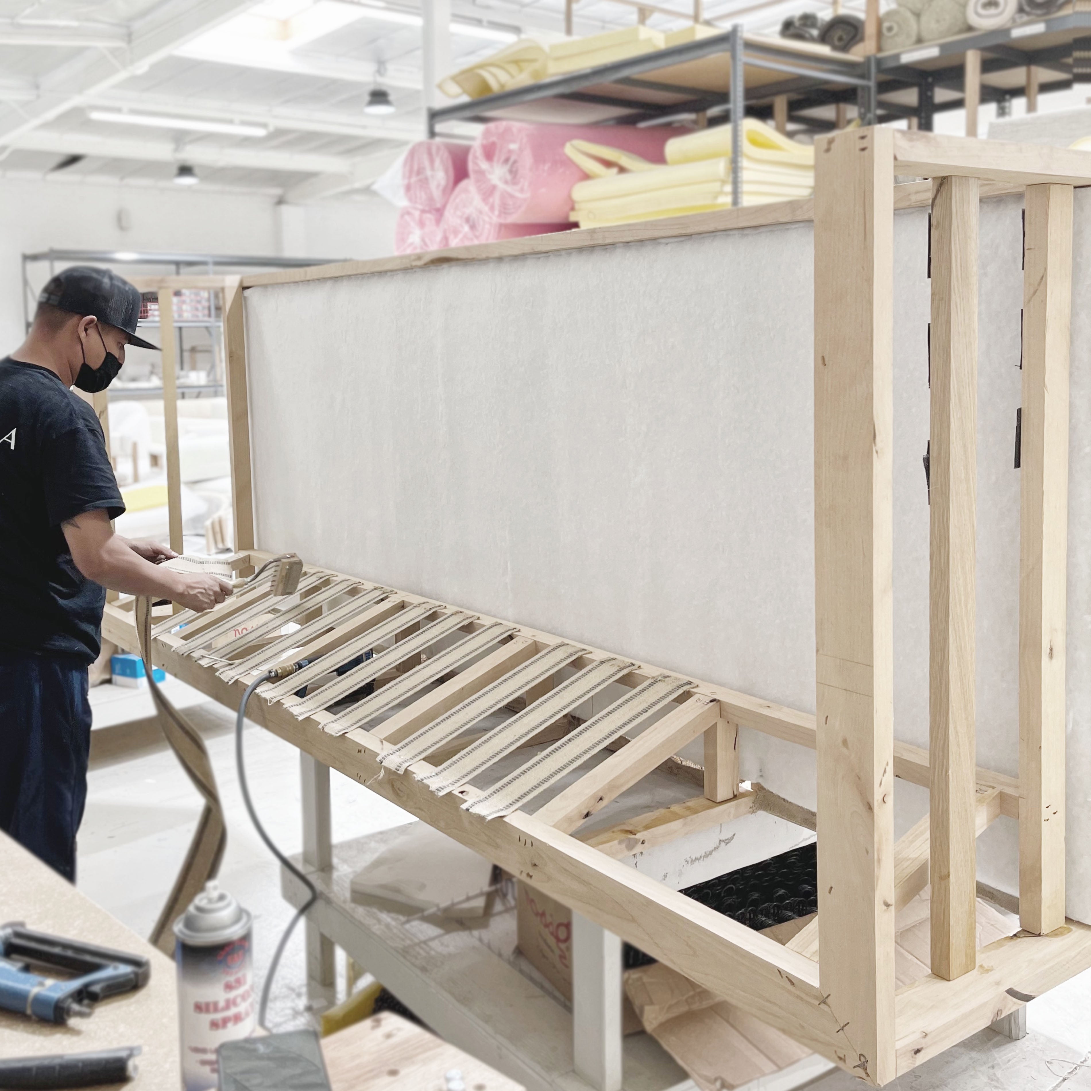 As Shown: Slipcovered in Frame Natural with a 2 over 2 Cushion Configuration