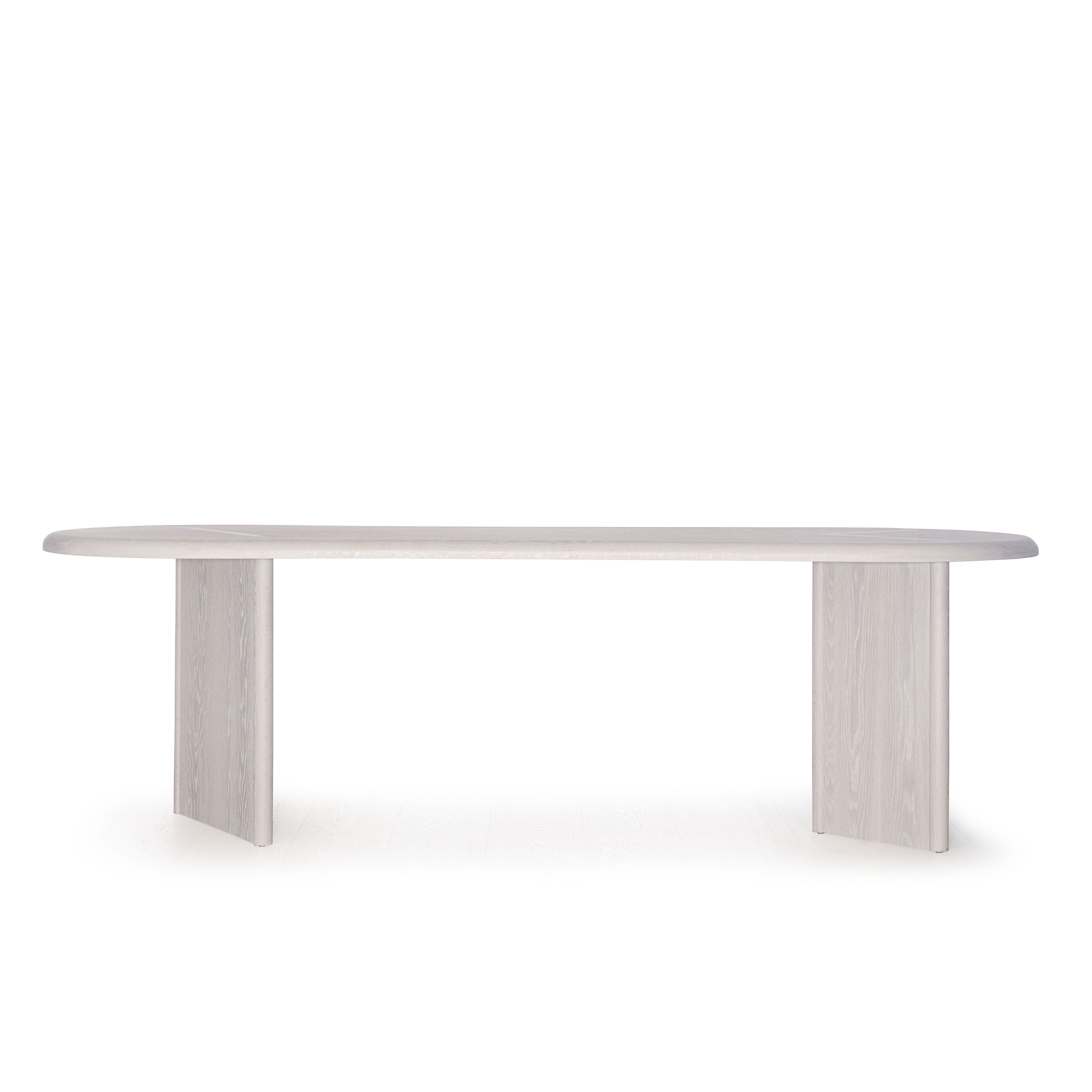 Otis Curved Desk, Muskoka Living Collection - Shown in Alpaca White / Smoke.