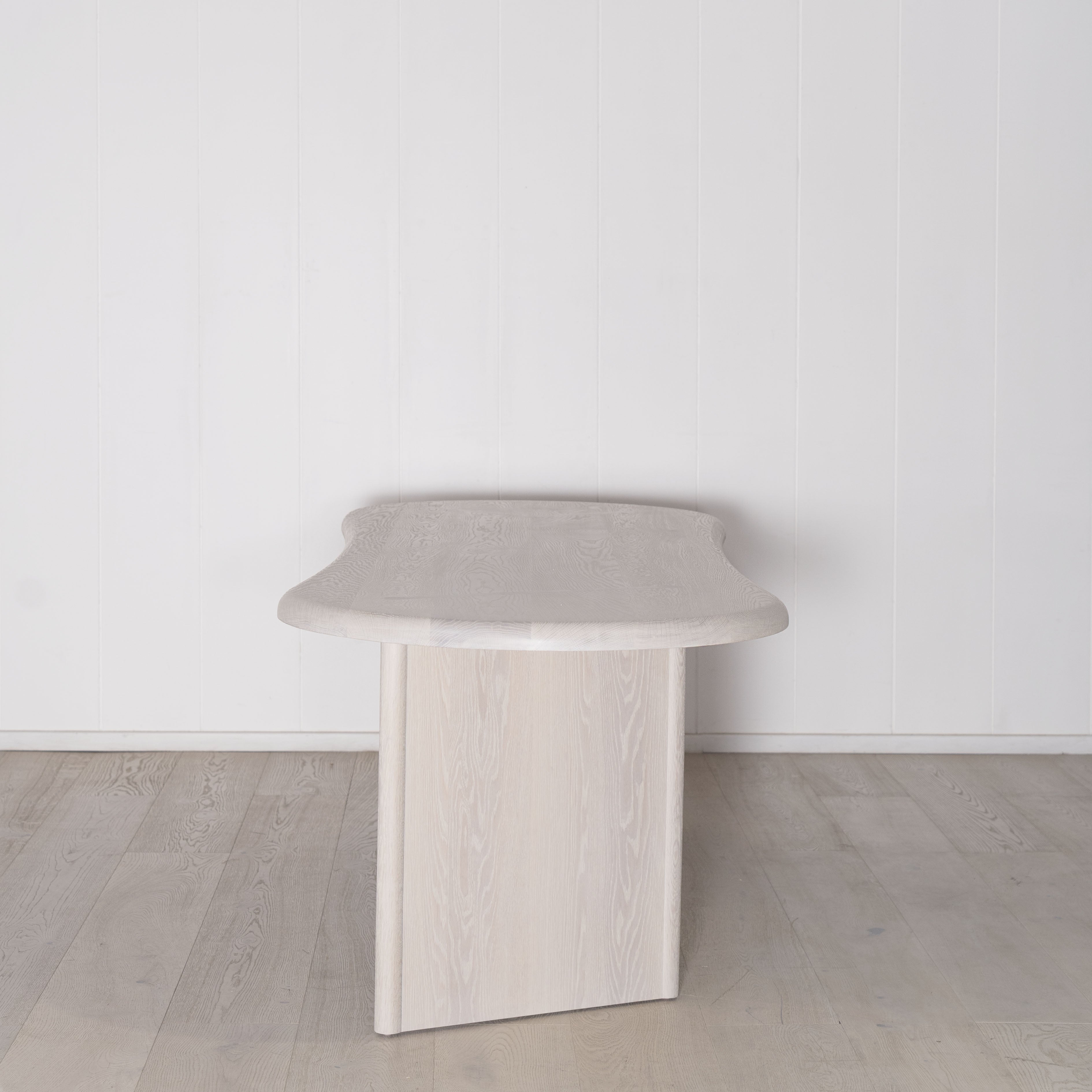 Otis Curved Desk, Muskoka Living Collection - Otis Desk, Muskoka Living Collection - Shown in Alpaca White / Smoke.