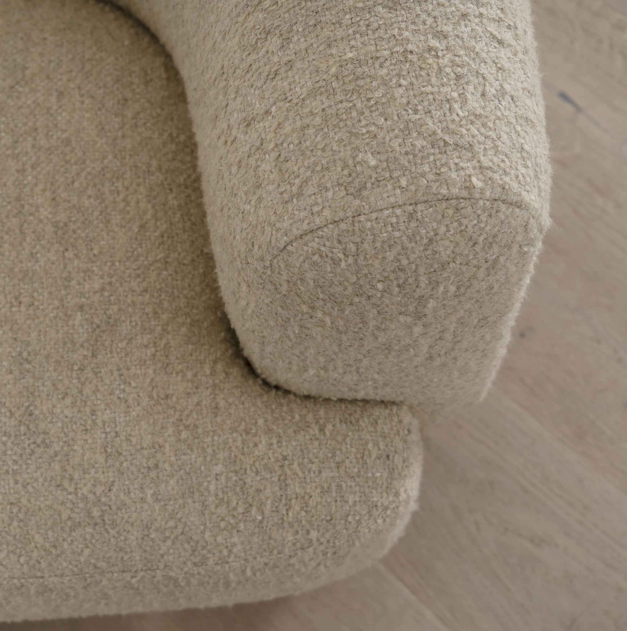 Palm Chair, Muskoka Living Collection - Shown in Berber Natural. Oak finished in Mint White / Natural