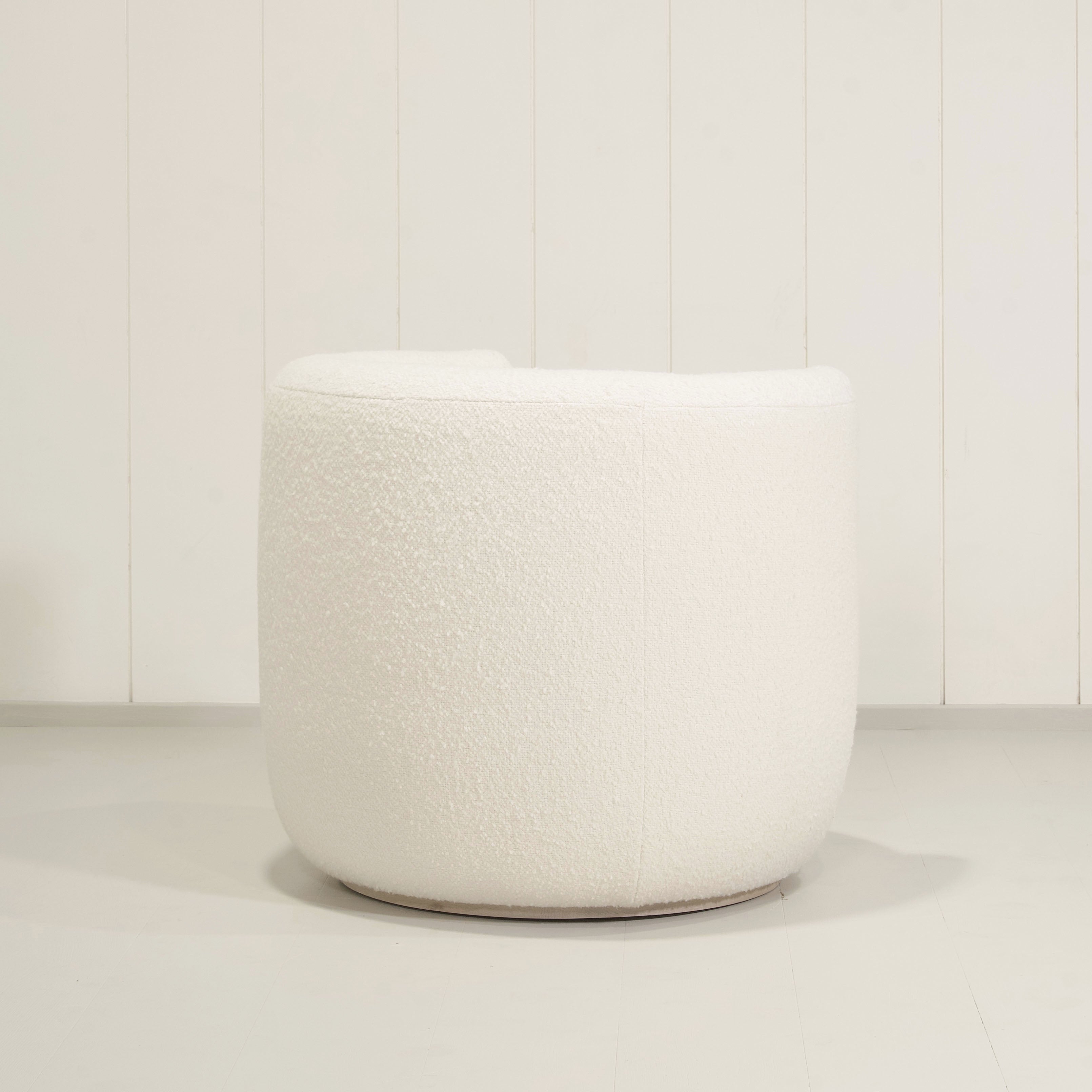 As Shown: in Berber White, stationary base.