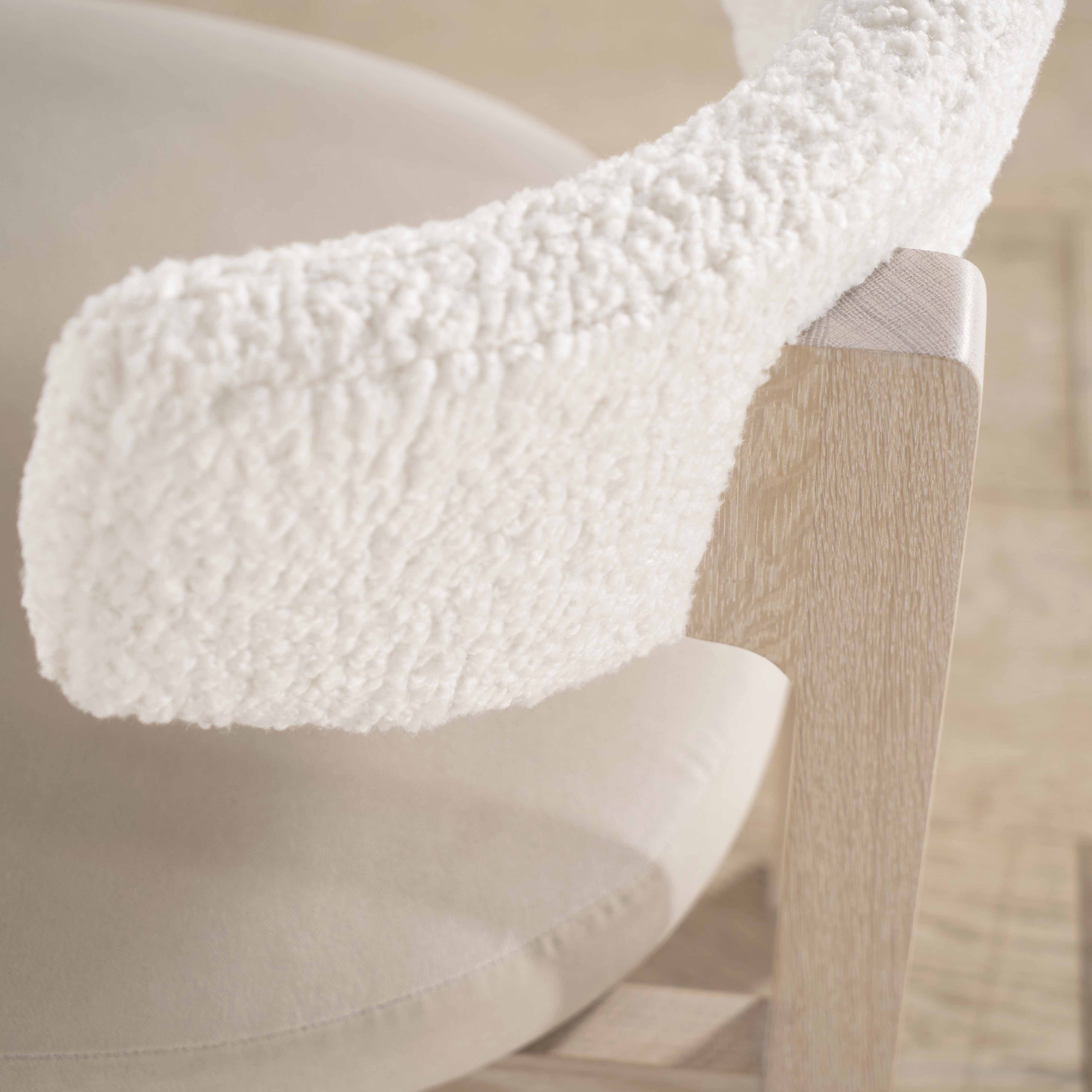 Sheepskin White back, Sky Flax seat. Mint White Super White oak