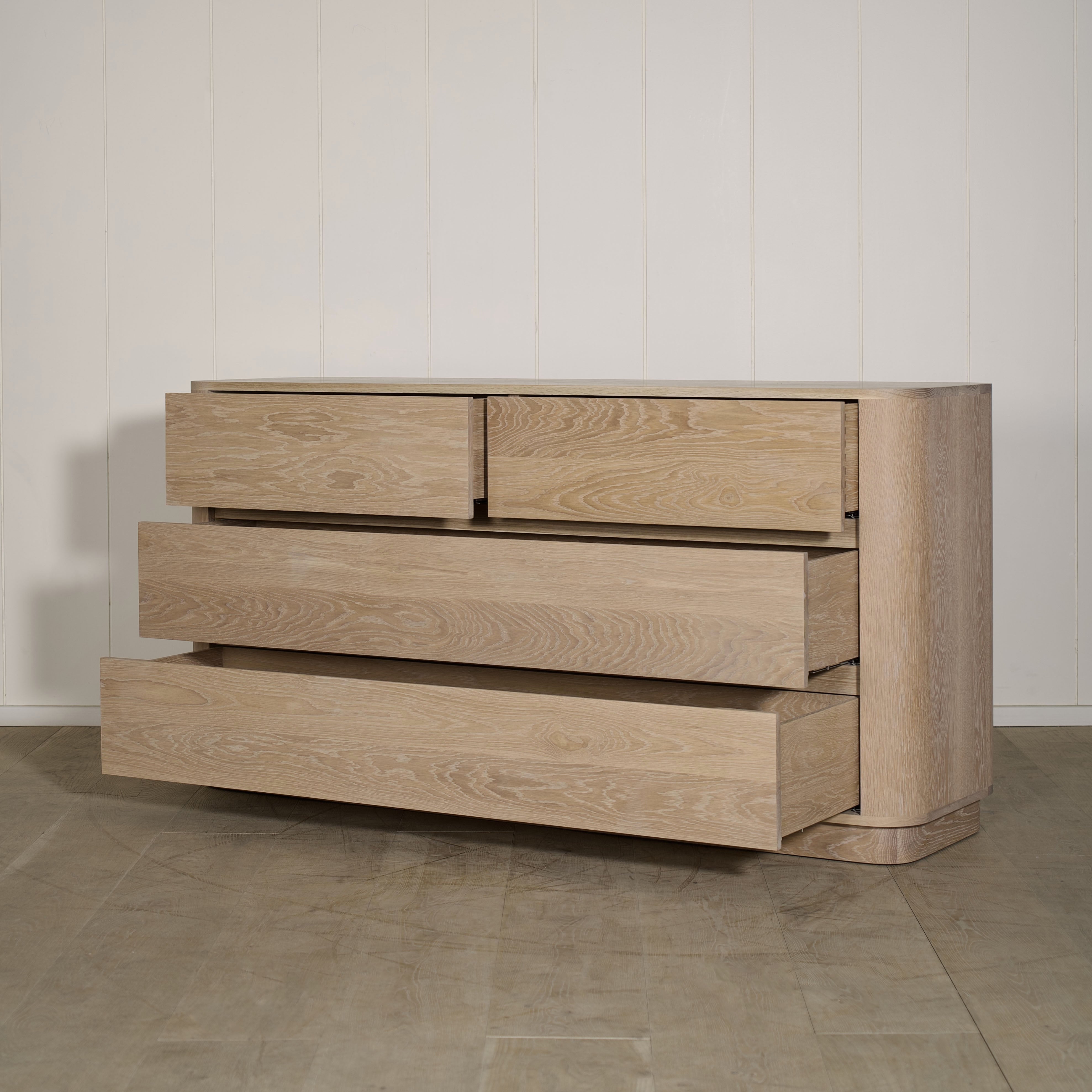 As Shown: in Mint White Natural finish