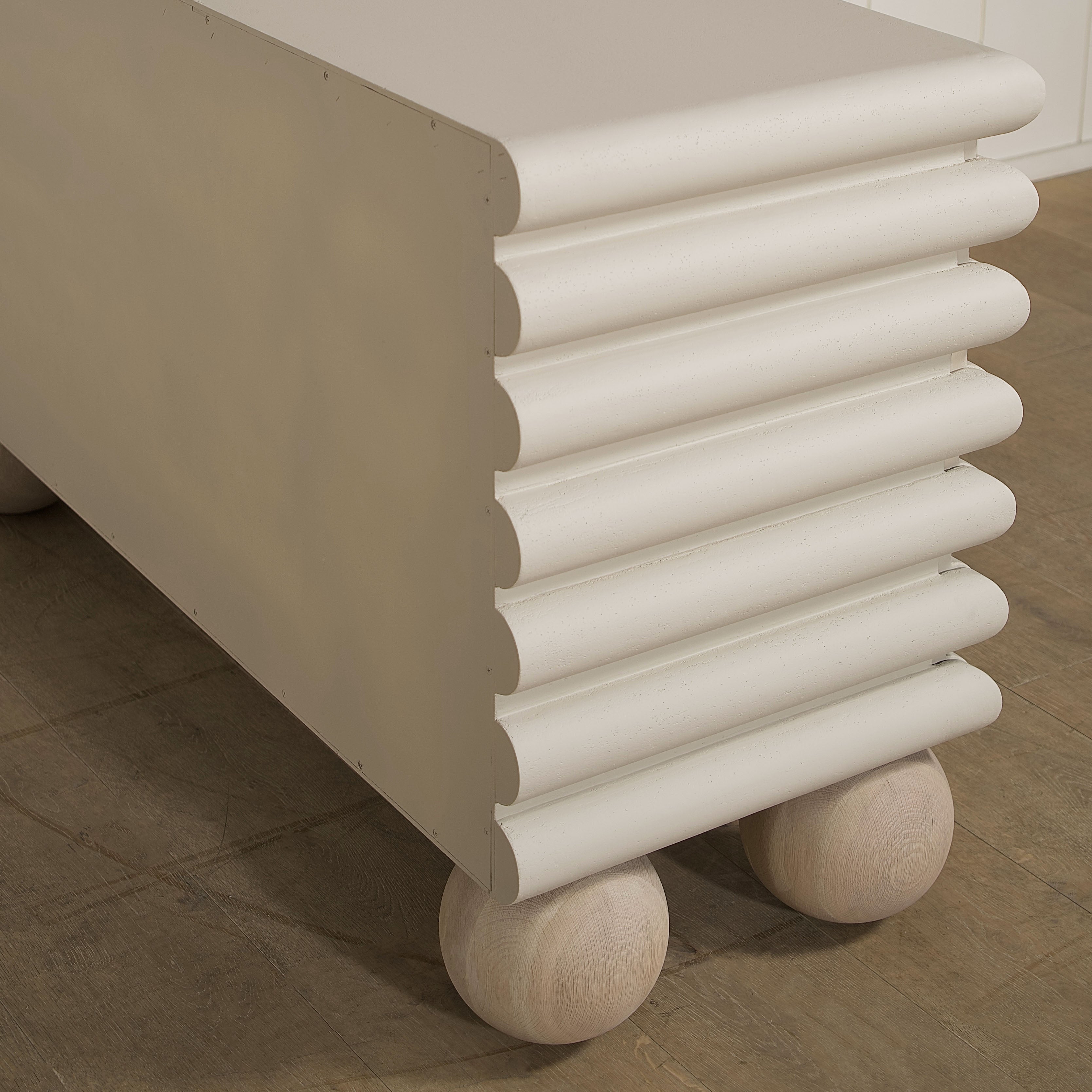 As Shown: 60"W x 24"D x 35"H | Style: Painted limestone | Paint(Frame): EdgeComb Grey | Finish(Base): Sand