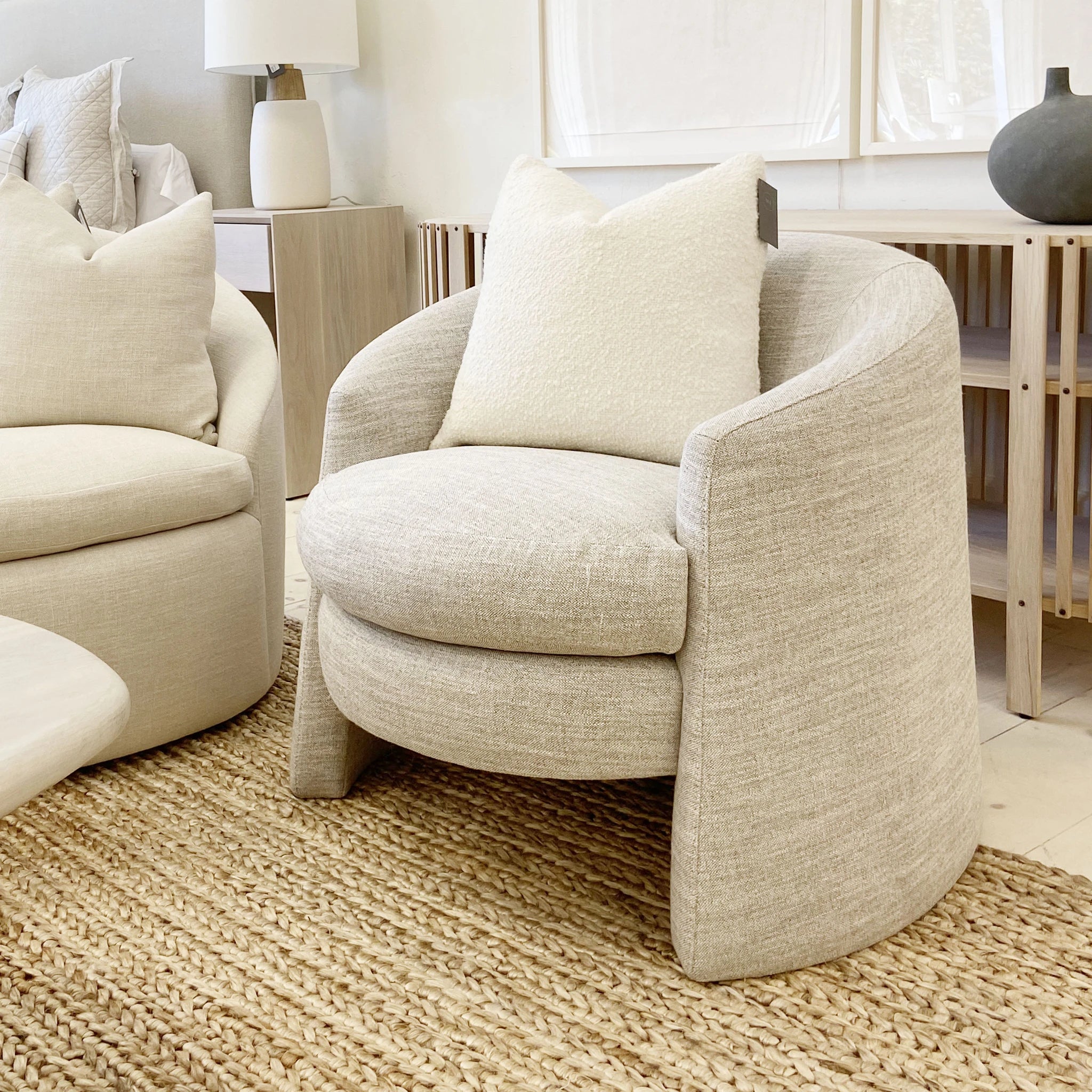 As Shown: in Sheepskin White & Belgian Mulberry