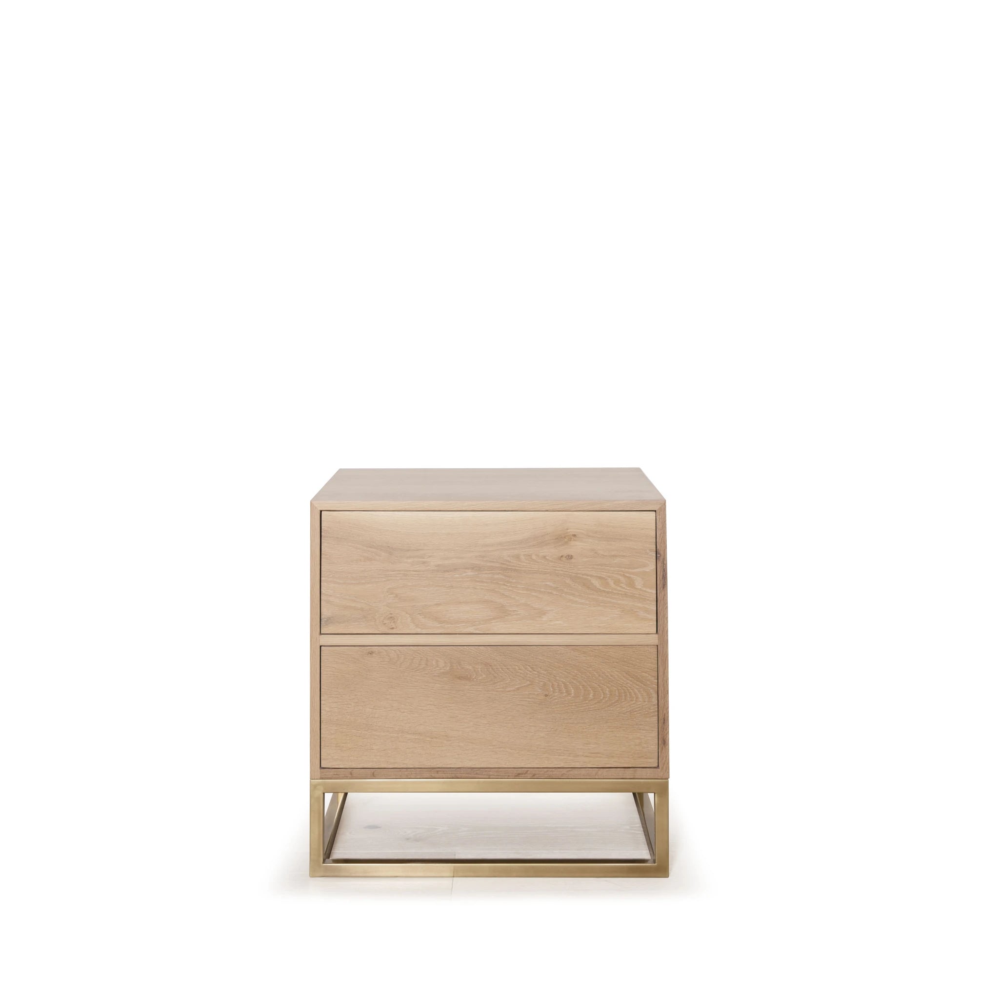 As Shown: in Mint White Natural and brass base.