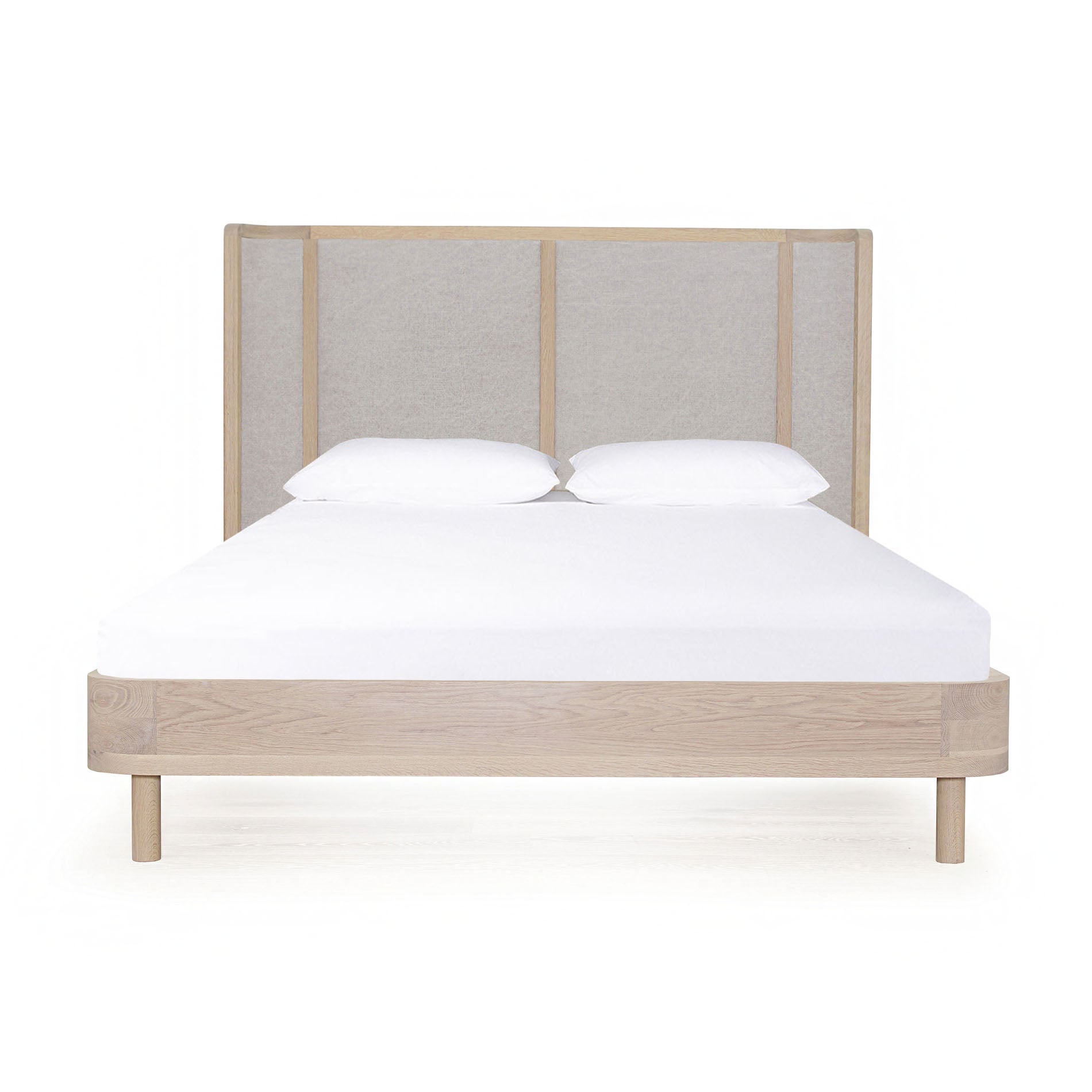 As Shown: in COM fabric, oak in custom finish