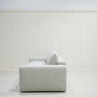 As Shown : Three Back Cushions Configuration, Upholstered Belgian Fog