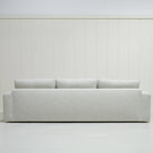 As Shown : Three Back Cushions Configuration, Upholstered Belgian Fog