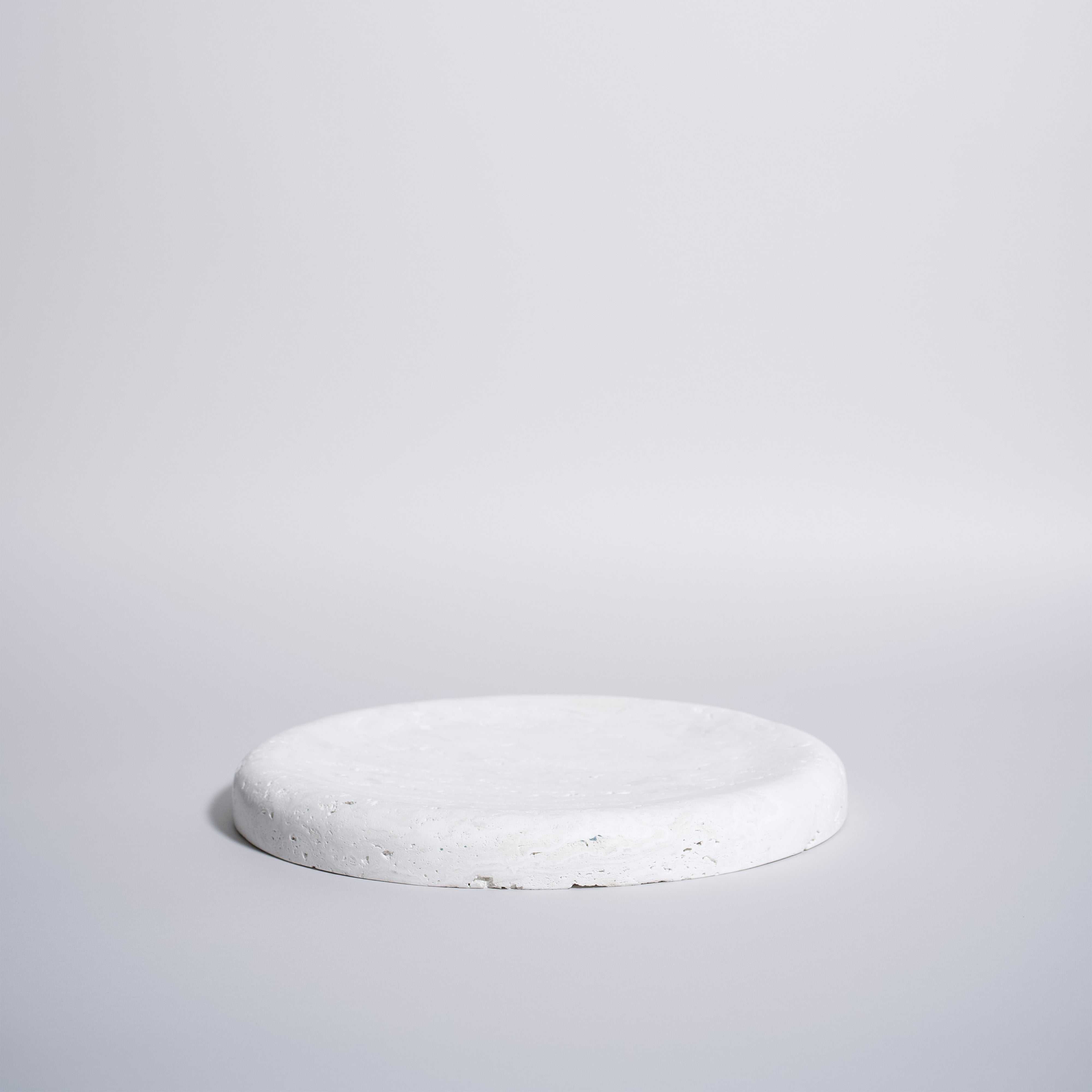 As Shown in Large, White Travertine