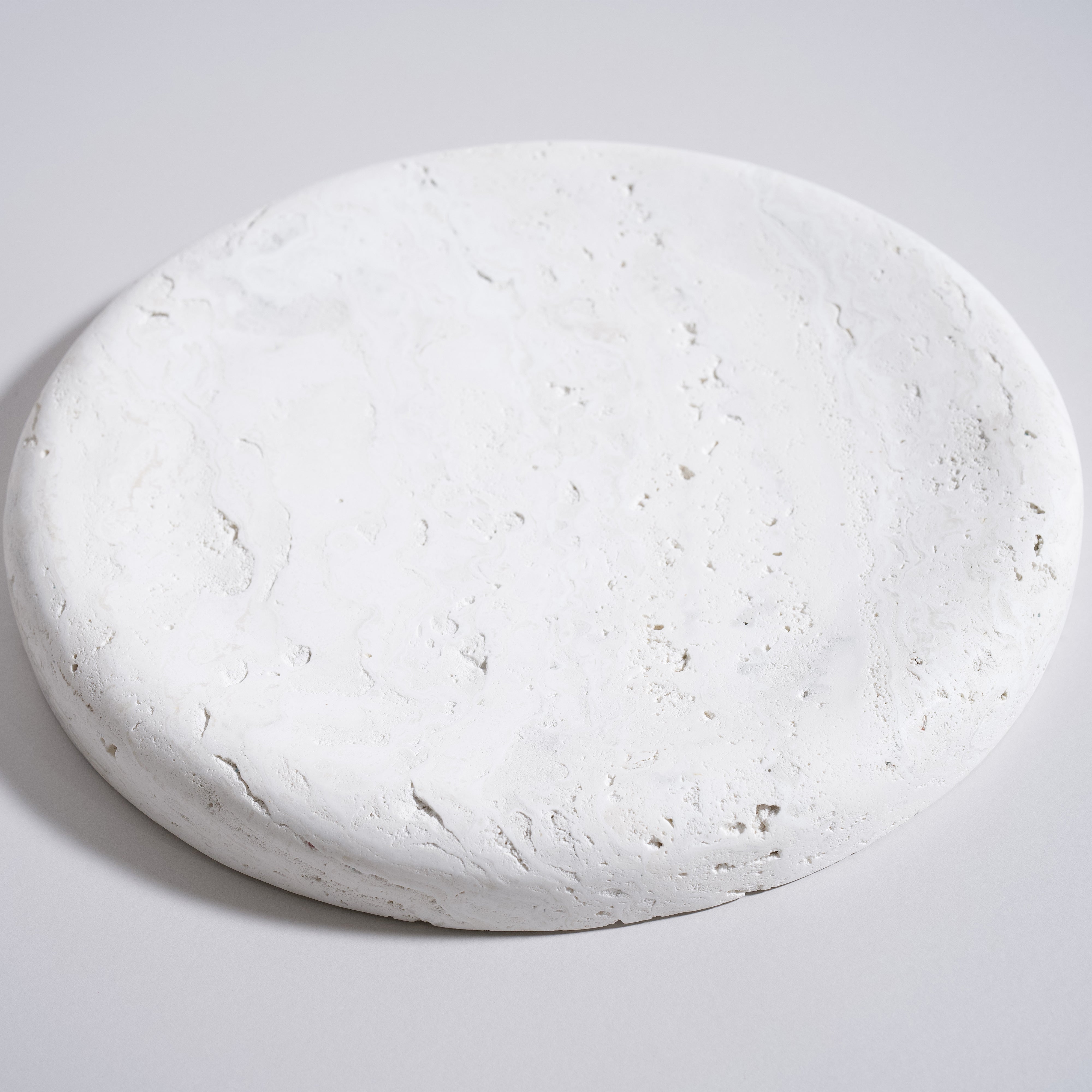 As Shown in Large, White Travertine