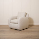 As Shown Upholstered in Aspyn Oatmeal, Swivel