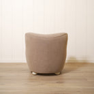 As shown upholstered in Vail Bark, legs in Sand finish