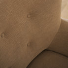 As shown upholstered in Vail Bark, legs in Sand finish