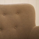 As shown upholstered in Vail Bark, legs in Sand finish