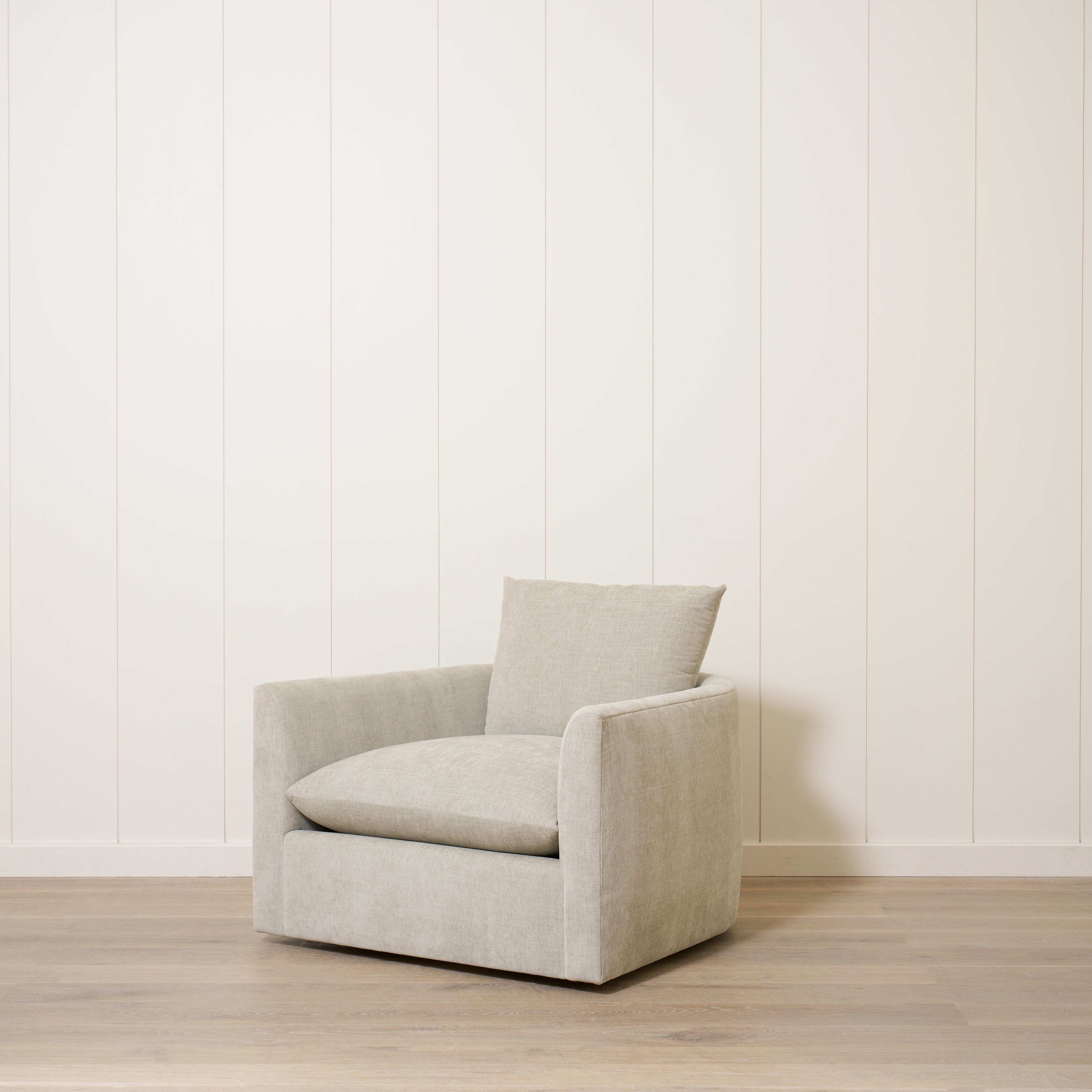 As Shown: Large| Style: Upholstered | Fabric: Arbor Sage | Base:  Swivel | Finish: N/A