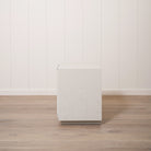 As Shown: 24"L x 20"D x 25"H | Material: Solid Ash | Finish: Wire Brushed Painted EdgeComb Grey