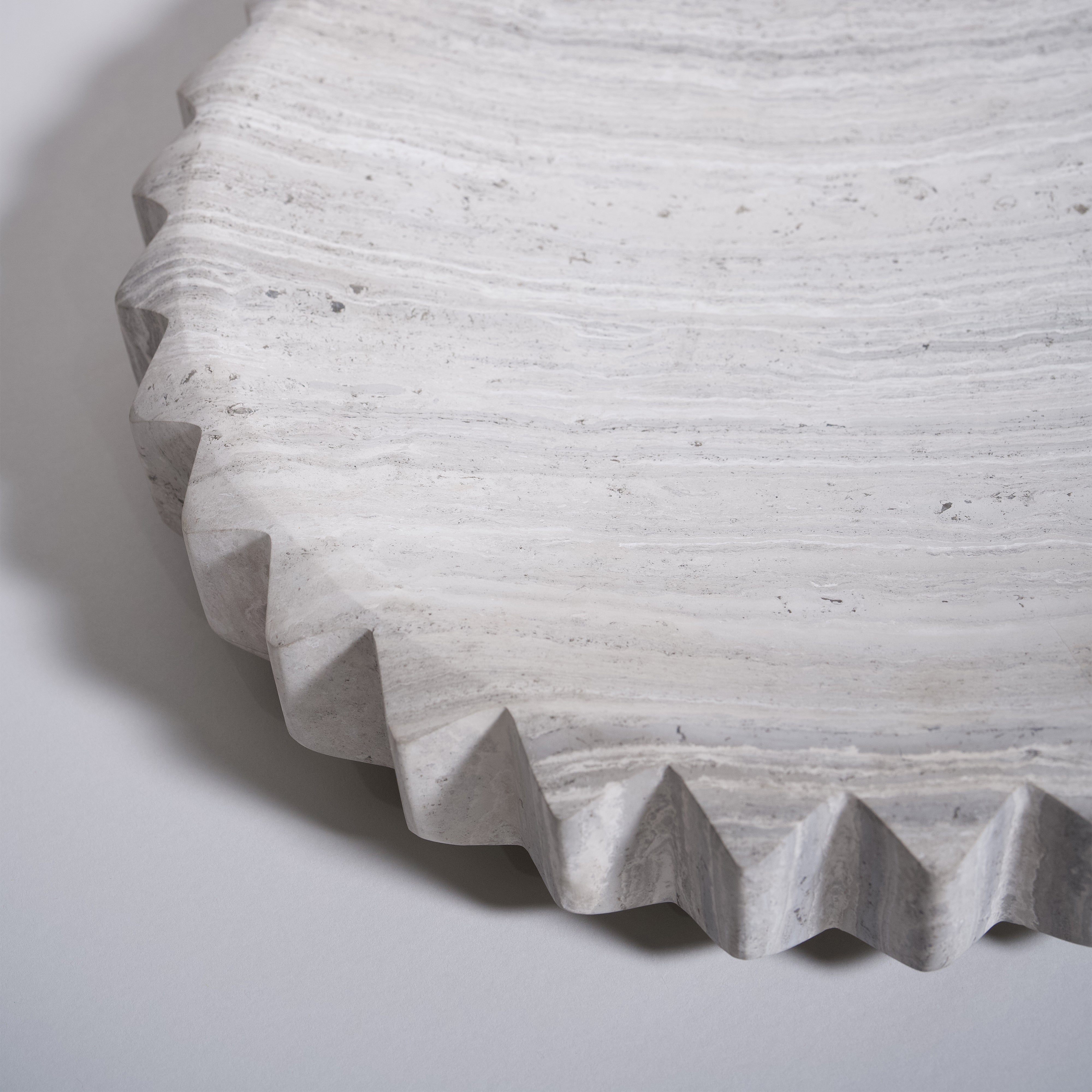 As Shown in Large, Wooden White Marble