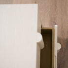 As Shown: 24"L x 20"D x 25"H | Material: Solid Ash | Finish: Wire Brushed Painted Revere Pewter