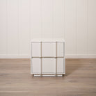 As Shown: 24"L x 20"D x 25"H | Material: Solid Ash | Finish: Wire Brushed Painted EdgeComb Grey