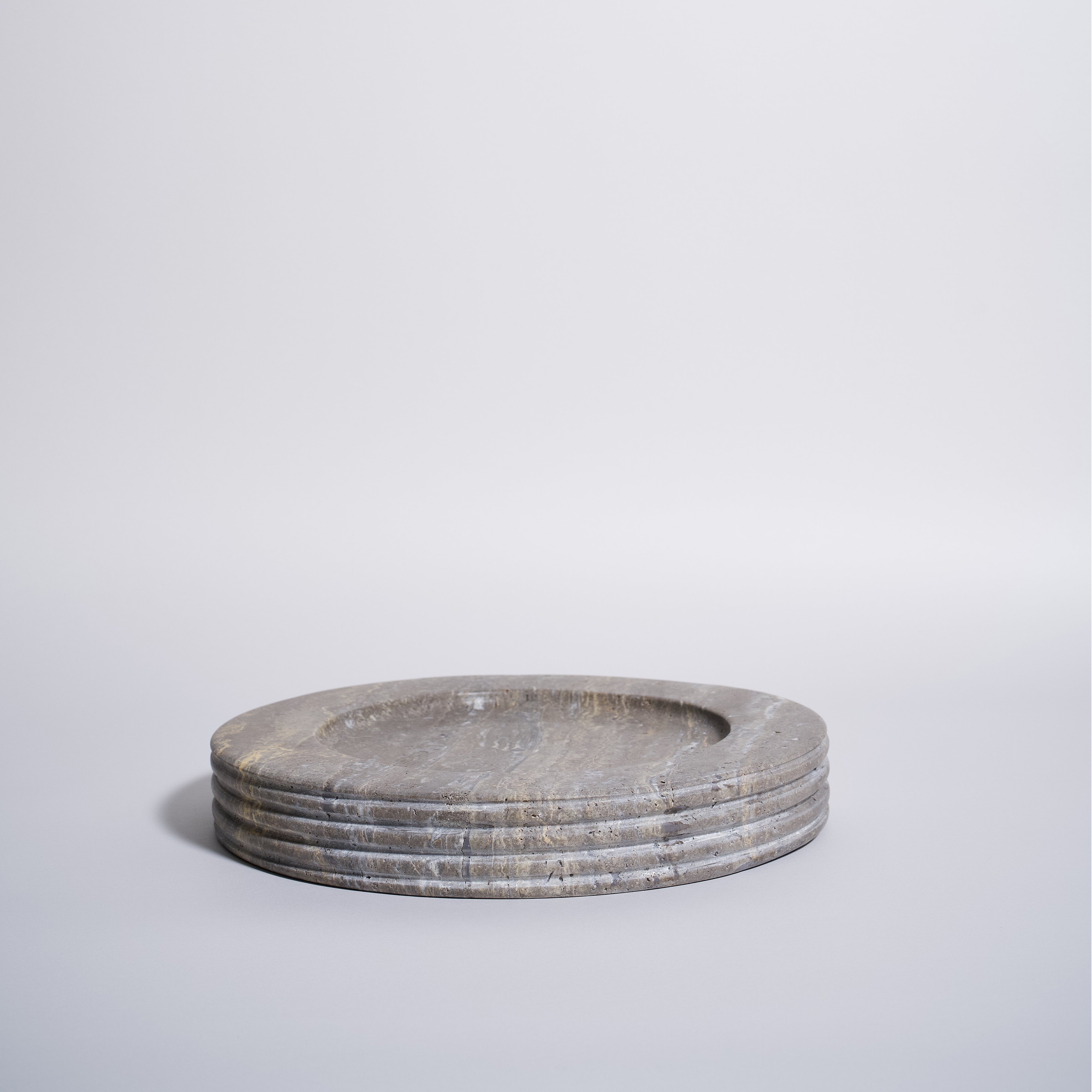 As Shown in Large, Silver Grey Travertine