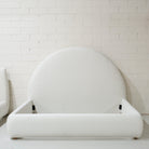 As Shown: King | Style: Upholstered | Fabric: Sheepskin White | Finish: N/A