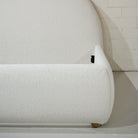 As Shown: King | Style: Upholstered | Fabric: Sheepskin White | Finish: N/A