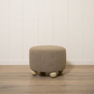 As Shown: 23"Dia x 17"H | Fabric: Peak Cocoa | Material: Solid & Engineered Oak | Finish: Sand