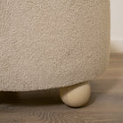 As Shown: 23"Dia x 17"H | Fabric: Peak Taupe | Material: Solid & Engineered Oak | Finish: Sand