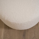 As Shown: 23"Dia x 17"H | Fabric: Peak White | Material: Solid & Engineered Oak | Finish: Sand