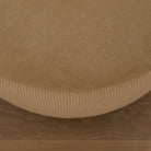 As Shown: 22"Dia x 17"H | Fabric: Mila Cashew side, Sky Hemp top | Material: Solid & Engineered Oak | Finish: Sand