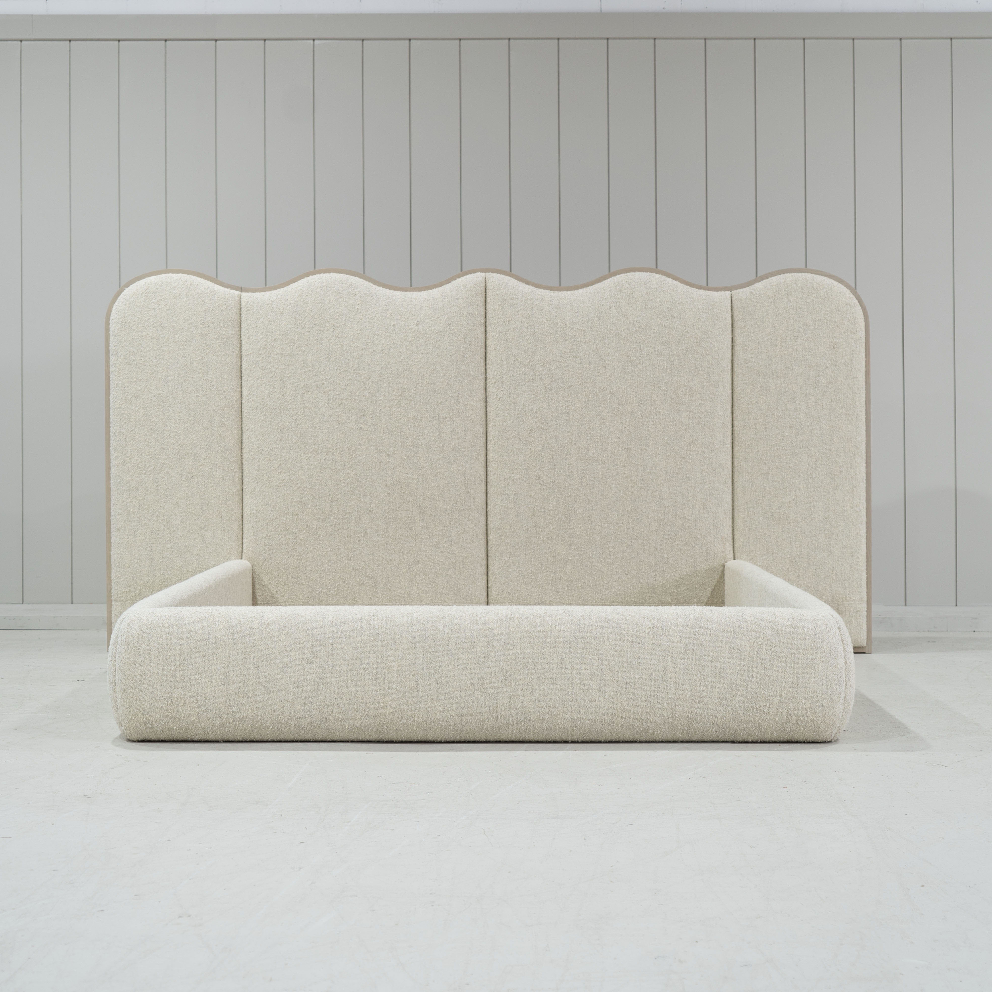 As Shown: in Berber Natural. Oak finished in Mint White Natural.