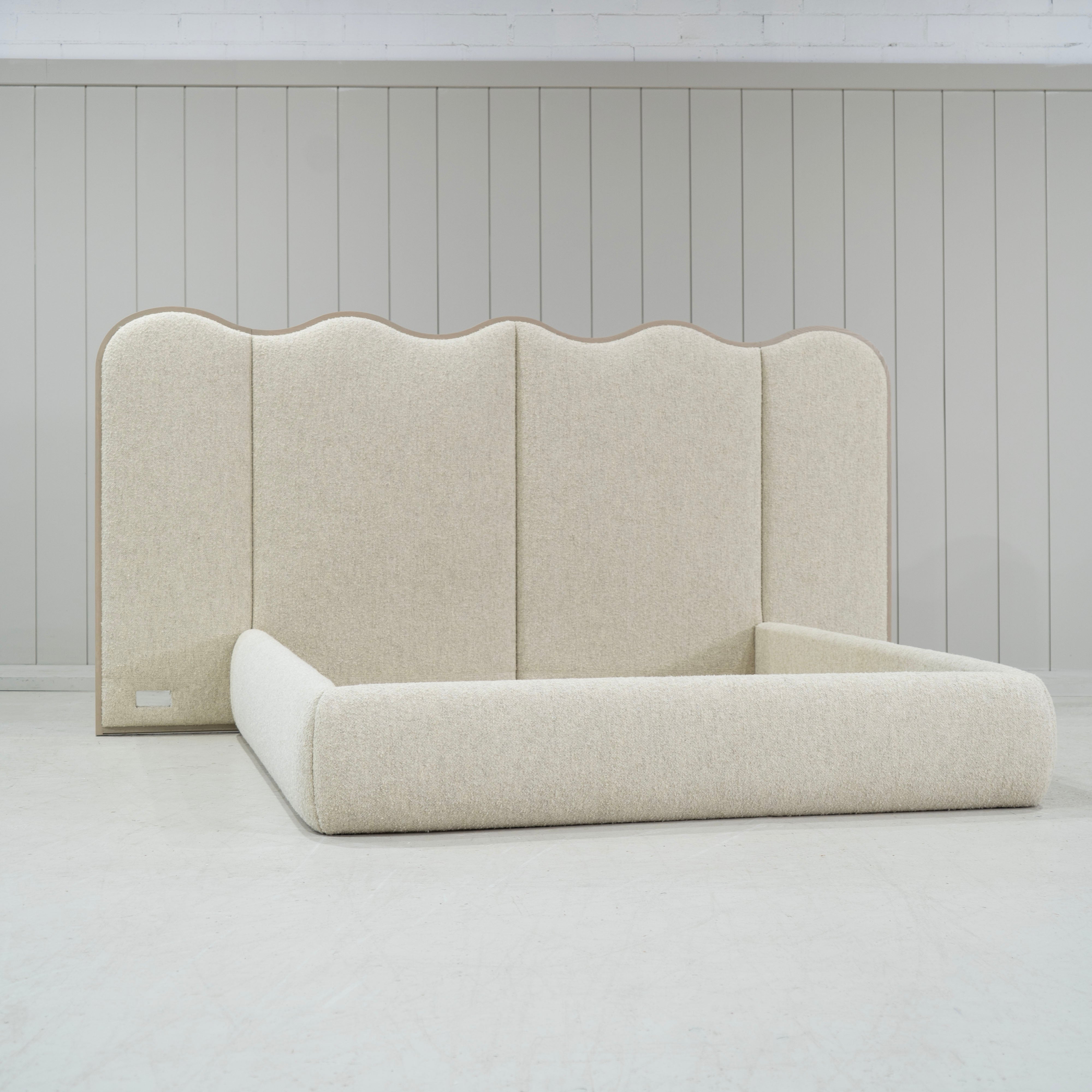 As Shown: in Berber Natural. Oak finished in Mint White Natural.