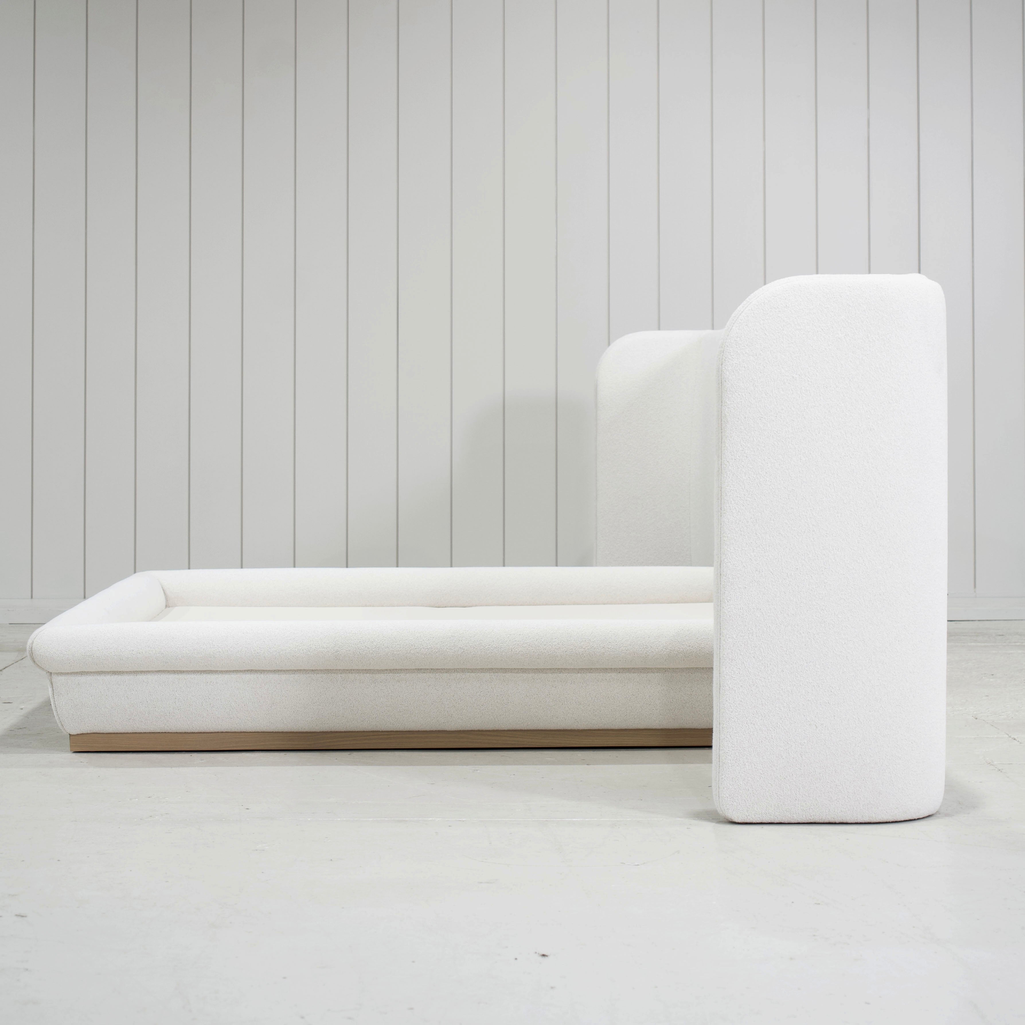 As Shown: in Rome Ivory. Oak finished in Smoke.
