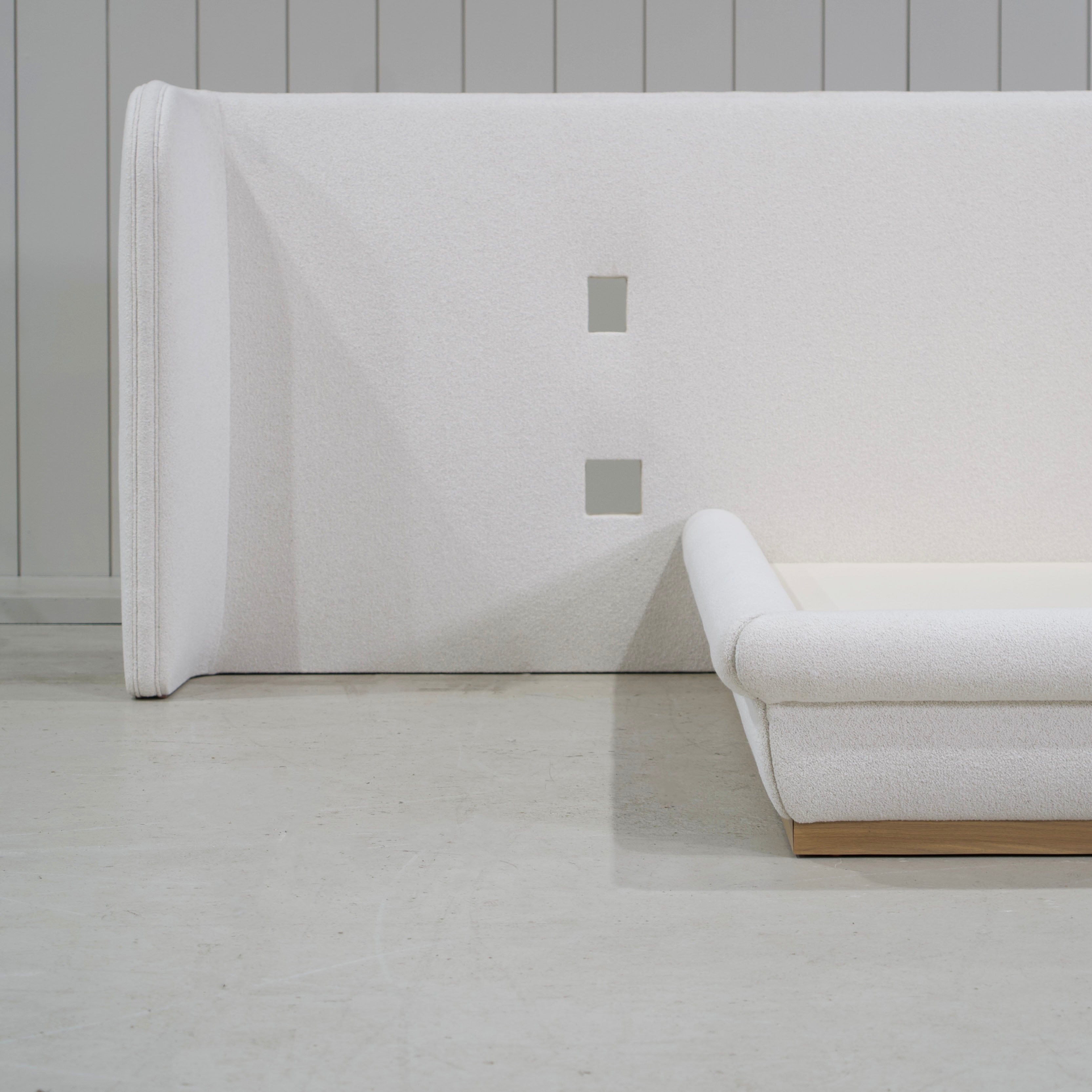 As Shown: in Rome Ivory. Oak finished in Smoke.