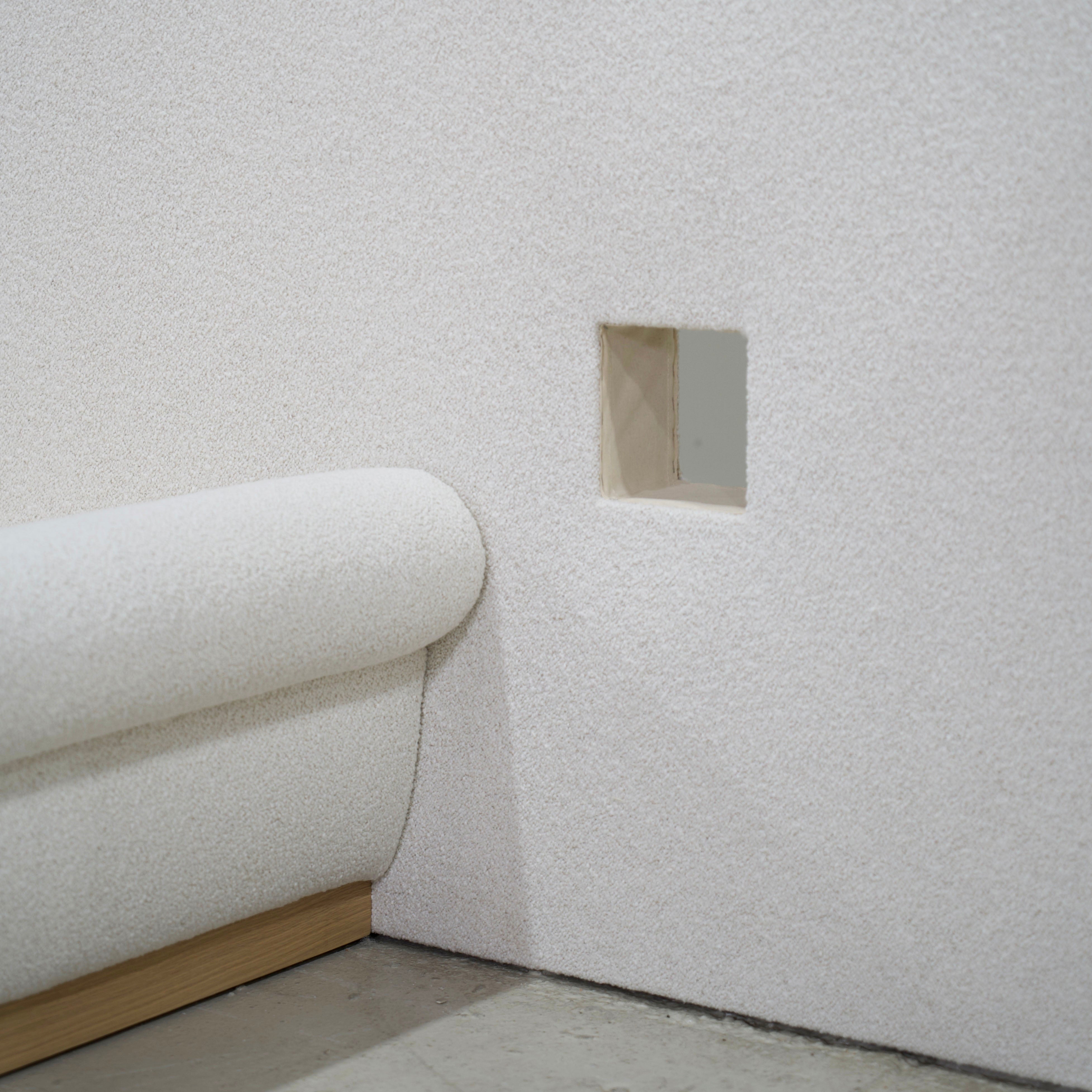 As Shown: in Rome Ivory. Oak finished in Smoke.