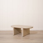 As Shown: 44"W x 26"D x 15"H | Material: Solid Oak | Finish: Sand