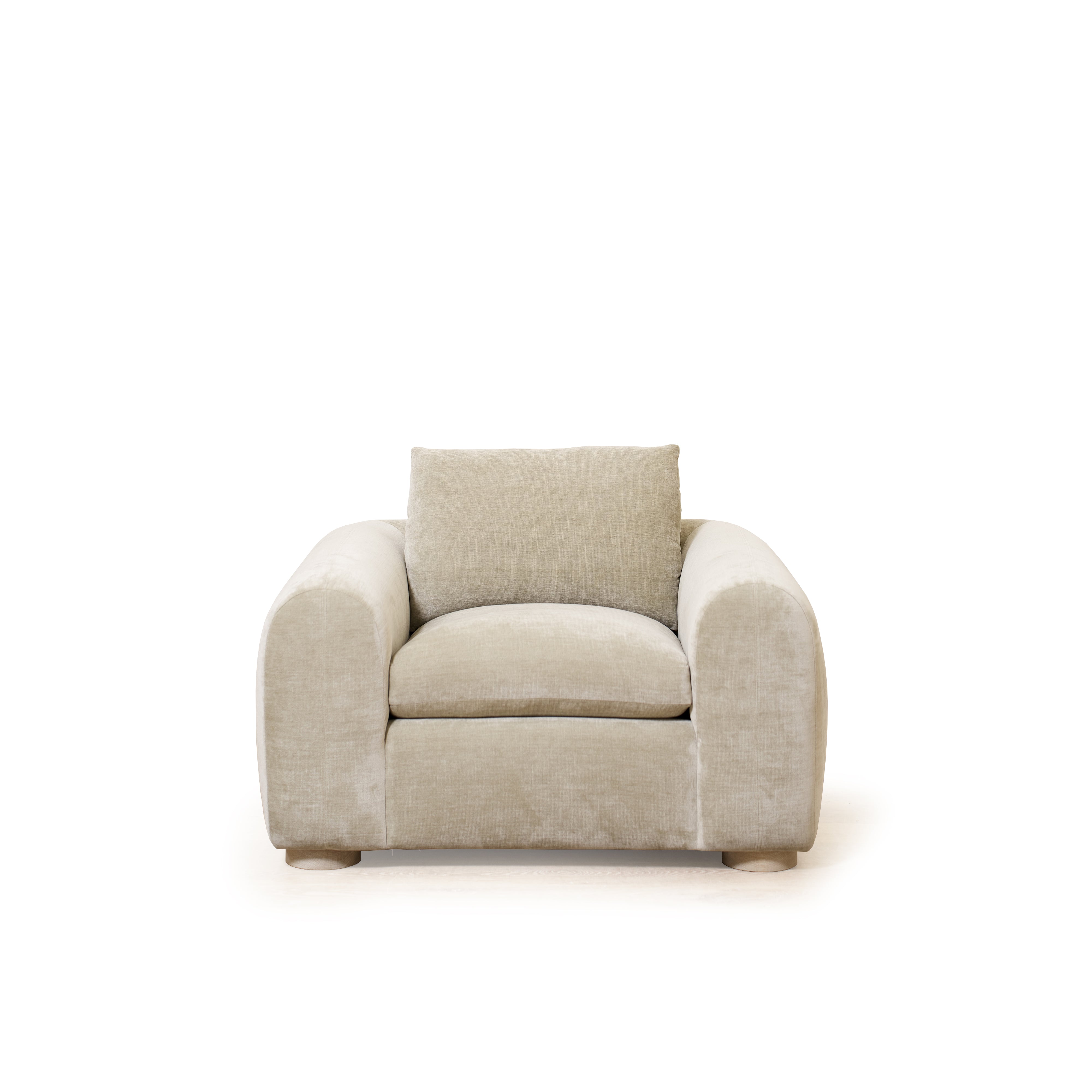 As Shown in Upholstered Canyon Sage Sand finish