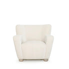 As Shown: in Sky Natural, oak legs finished in Mint White Natural.