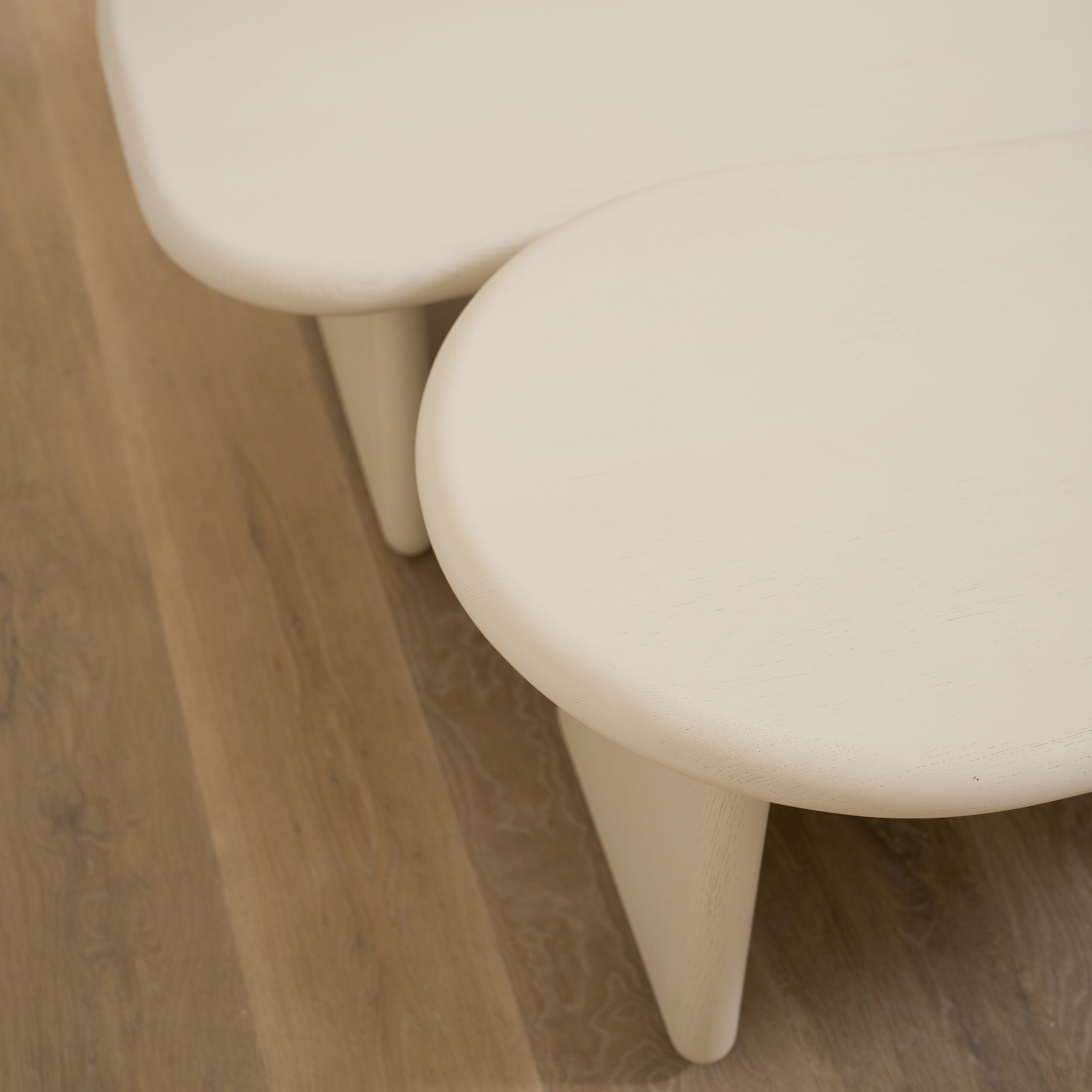As Shown: Small - Tall: 38.5"W x 21.5"D x 17"H; Short: 46"W x 30.5"D x 14.5"H | Material: Solid Oak | Finish: Wirebrushed Edgecomb Grey