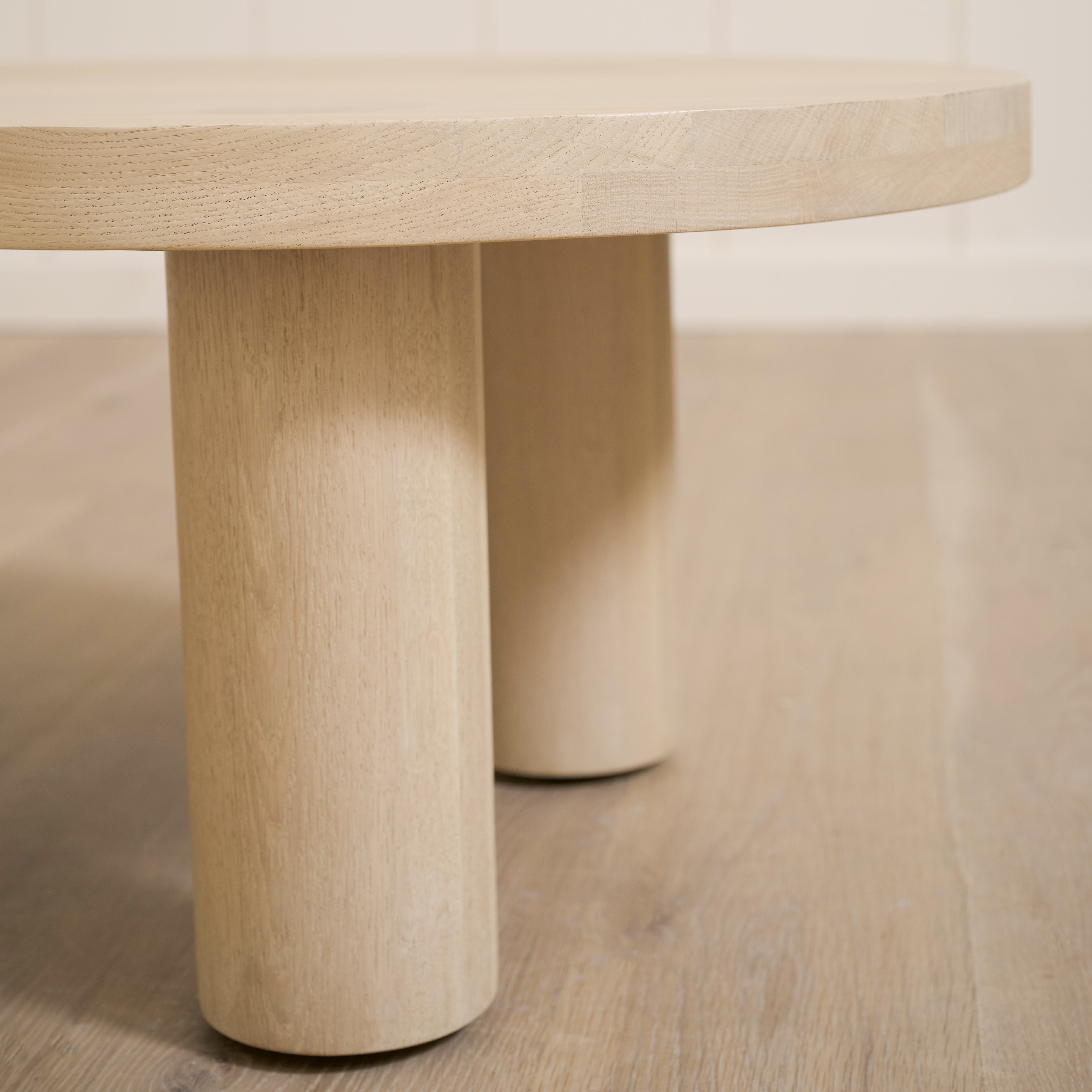 As Shown: 48"W x 24"W x 15"H | Material: Solid Oak | Finish: Sand
