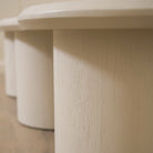 As Shown: 78"W x 22"D x 16"H | Material: Solid Oak | Finish: Wirebrushed Edgecomb Grey