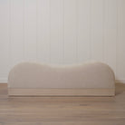 As Shown: 73"L x 20"D x 23"H | Style: Upholstered | Fabric: Marley Beige | Finish: Bran